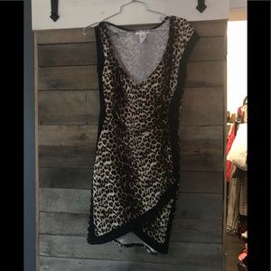 EUC Leopard mini dress